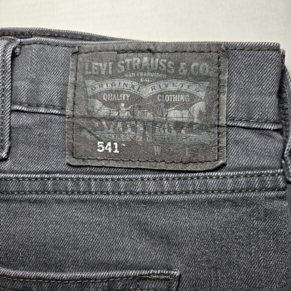 Levis 541 50x30 (Actual 50x28.5) Athletic Taper Stealth Stretch Jeans Gray Wash - Picture 6 of 9
